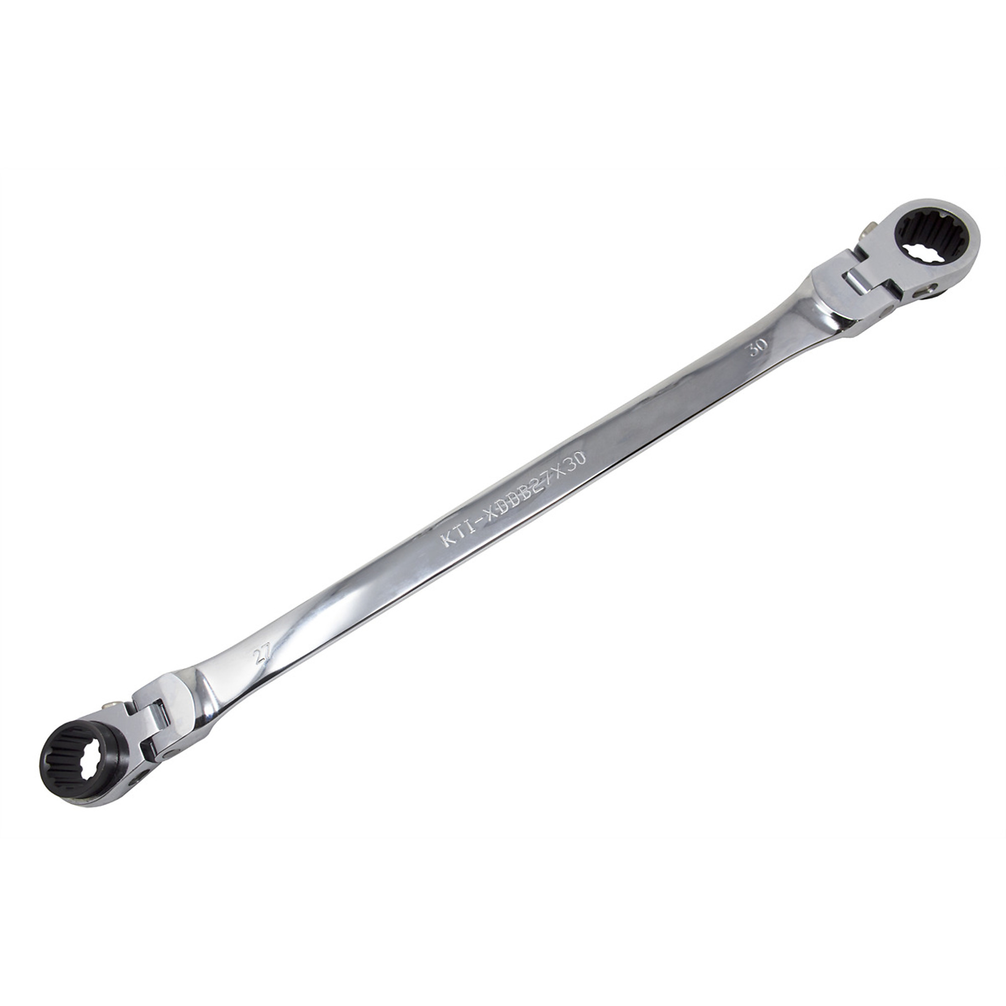 K-Tool International Extra Long Flexible Reversible Double Box Wrench — 27mm x 30mm, Model# KTIXDDB27X30